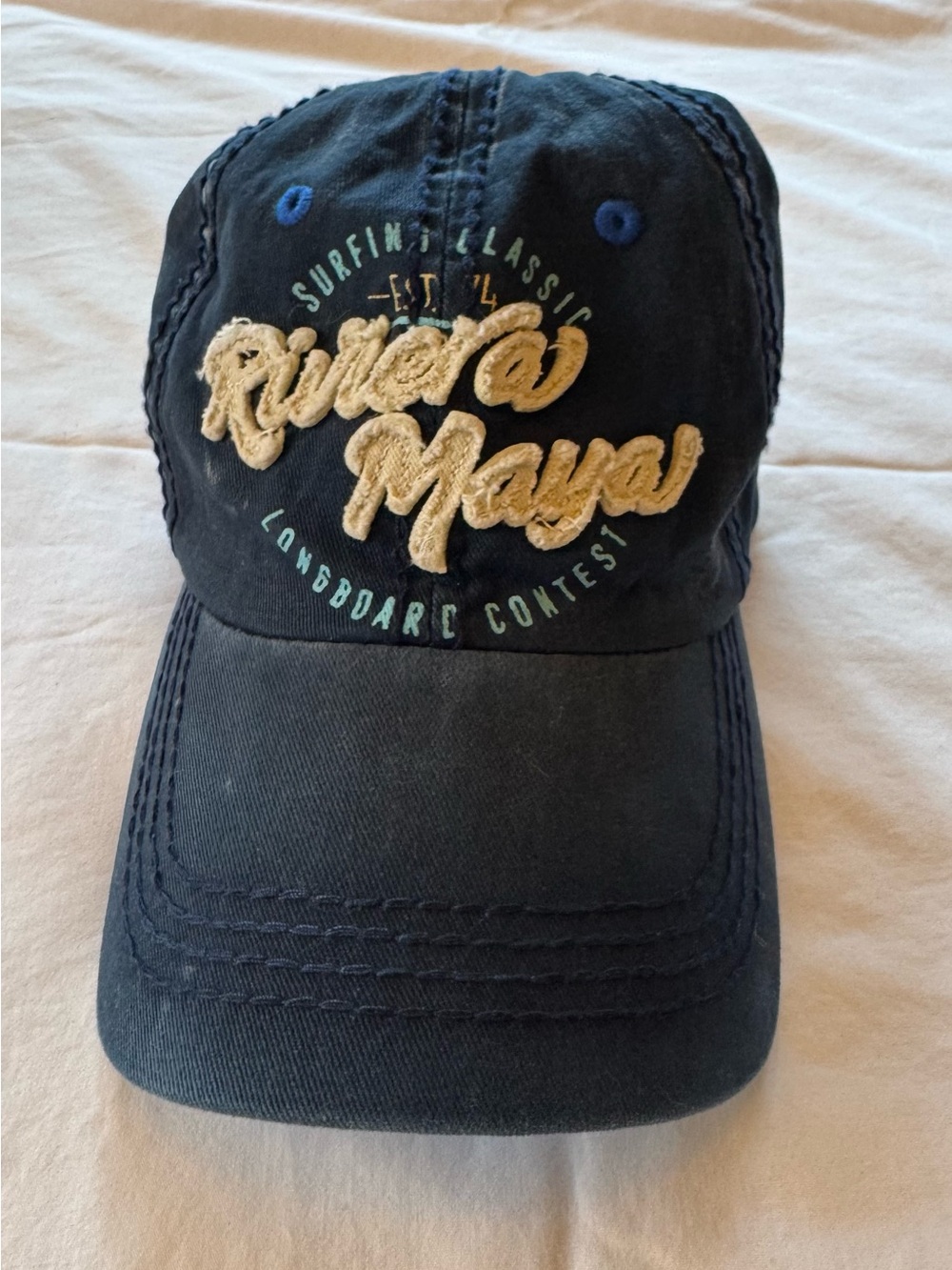 Riviera Maya Navy Embroidered Baseball Cap